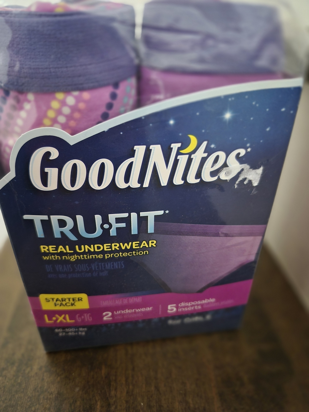 Goodnites TRUFIT Training Kids Underwear - Purple (L-XL)